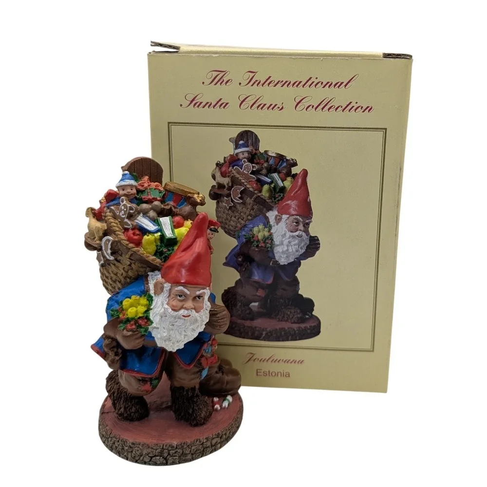 International Santa Claus Collection Figurine Estonia Hand‎ Painted 2003 Resin